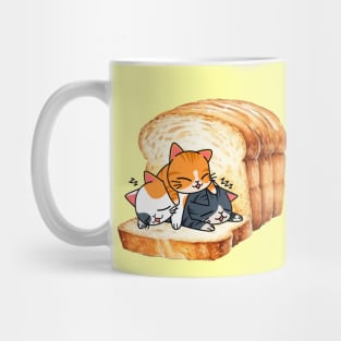 Funny Kawaii Cute Foodie Fast Food Lover Bread Toast Cat Mug